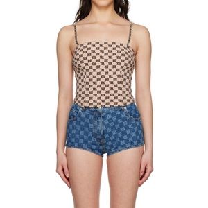 MISBHV Beige Monogram Tank Top